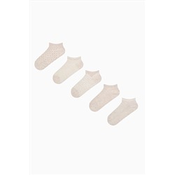 Penti, Multiple Pattern Bej 5li Patik Çorap