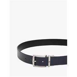Reversible Flag Logo Loop Leather Belt