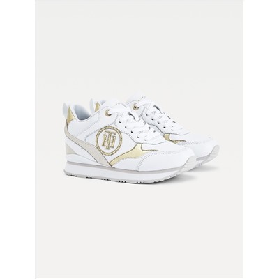 TOMMY HILFIGER METALLIC WEDGE SNEAKER