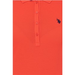 Kadın Kırmızı Basic Polo Yaka Tişört
