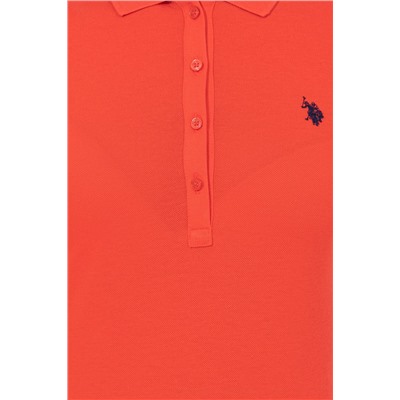 Kadın Kırmızı Basic Polo Yaka Tişört