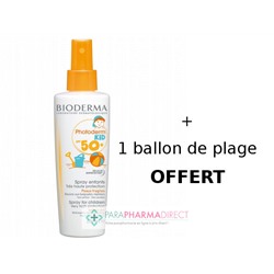 Bioderma Photoderm KID SPF50+ Spray Enfants Très Haute Protection 200ml + Ballon de Plage OFFERT Coffret