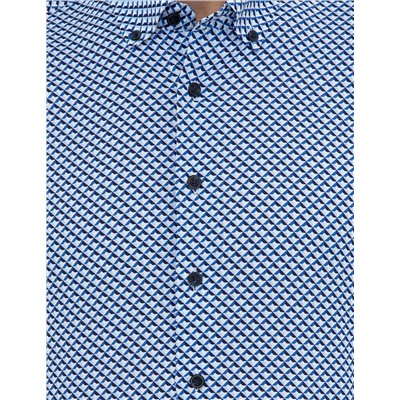 Lacivert Slim Fit Uzun Kollu Gömlek