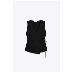 TOP CHALECO FLUIDO CRUZADO