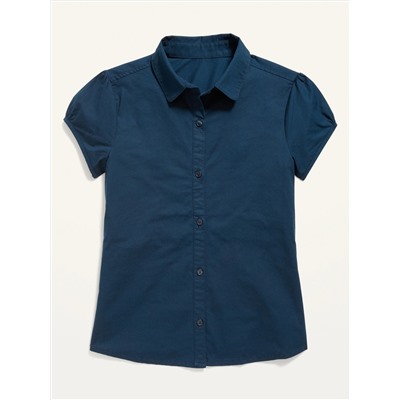 School Uniform Short-Sleeve Shirt for Girls