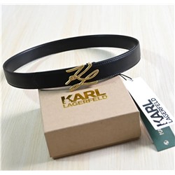 Новый кожаный двухсторонний ремень KARL LAGERFEL*D ОРИГИНАЛ!
