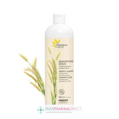 Fleurance Nature Shampooing Doux - Hamamélis & Protéines de Blé - BIO 500 ml