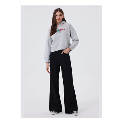 Lee Cooper Yüksek Bel Boru Paça Straight Siyah Kadın Denim Pantolon 241 LCF 121020 SANDY ROSADA BLAC 5003068998