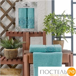 11292 Комп. Пол. MERZUKA махр. в короб. (50x90/1)(70х140/1) 2 шт.DAYSTAR бирюзовый