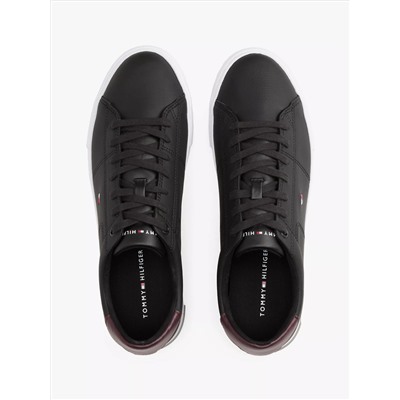 Low Cut Logo Leather Mix Sneaker