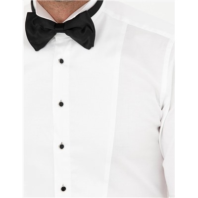 Beyaz Ex. Slim Fit Smokin Gömlek