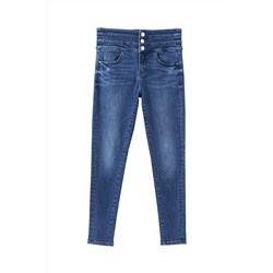 Vaquero skinny fit de tiro alto Azul marino