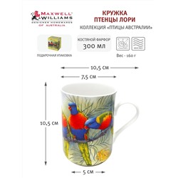 Кружка, 300 мл, фарфор F, цветная, Птенцы Лори, Birds of Australia, 54323