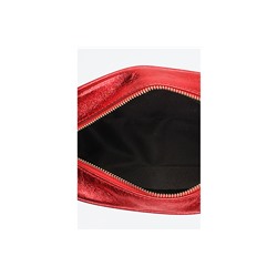 Bandolera de piel Gaby Metallic Rojo