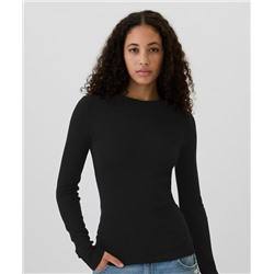 Ribbed Crewneck T-Shirt