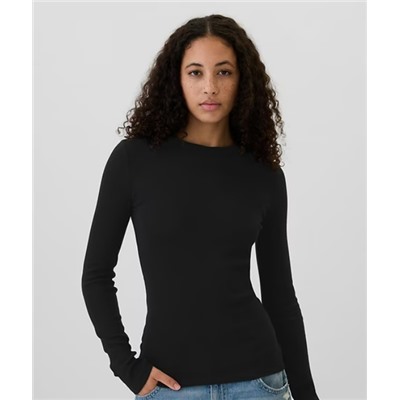 Ribbed Crewneck T-Shirt