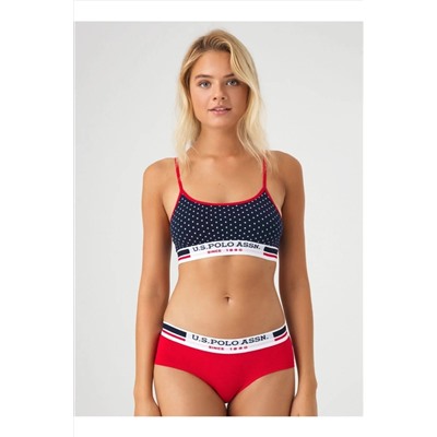 U.S. Polo Assn., Kadın Beyaz Büstiyer Şort Takım 66252
