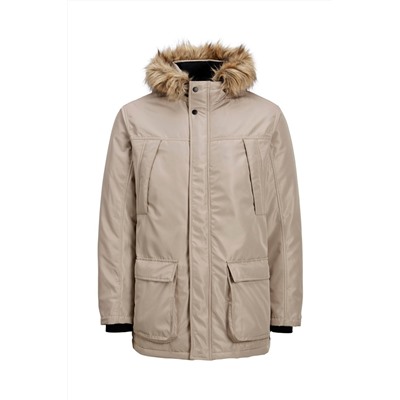 Chaqueta con capucha Beige