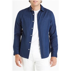 Camisa regular fit - Azul