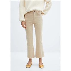 Pantalón flare crop pana