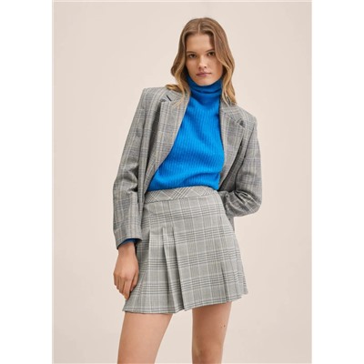 Falda pliegues cuadros -  Mujer | MANGO OUTLET Melilla
