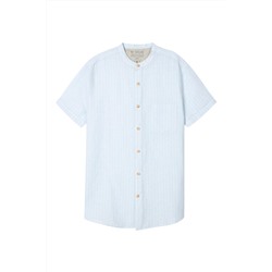 Camisa de lino Azul claro