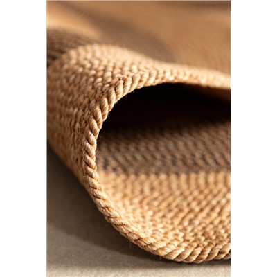 Alsace Oval Kilim - Naturel/Siyah - 90x150 cm