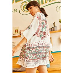 Olalook, Kadın Ekru Eteği Sulu Kimono KMN-00000016