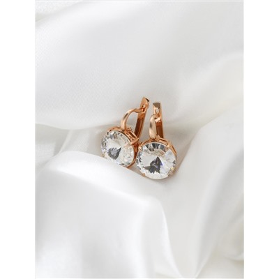 Серьги из золочёного серебра с кристаллами Swarovski 925 пробы 0042с-001з