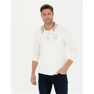 Ekru Regular Fit Örme Hırka