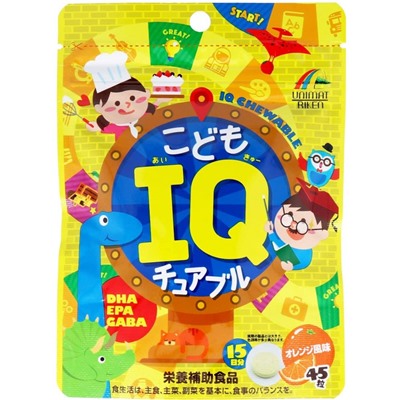 UNIMAT RIKEN IQ kids жевательные витамины для ума детям от 3 лет