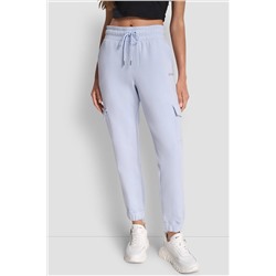 HIGH-RISE STUDDED LOGO SLIM JOGGER