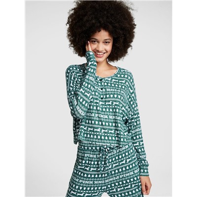 PINK COZY LONG-SLEEVE SLEEP SHIRT