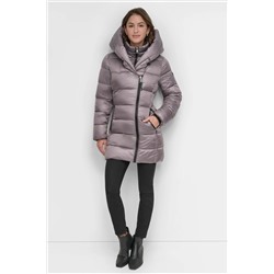 PEARLIZED PUFFER WITH HOOD