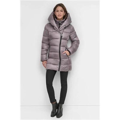 PEARLIZED PUFFER WITH HOOD
