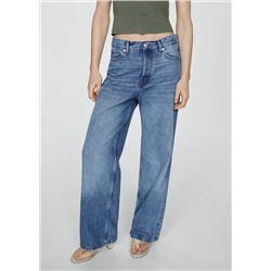 Jeans wideleg loose tiro medio