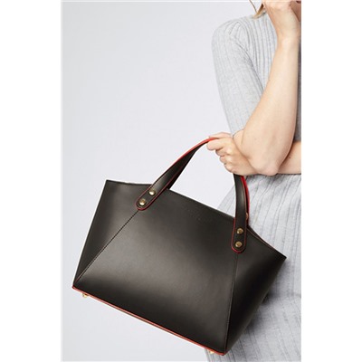 Bolso de piel Parl Negro y rojo