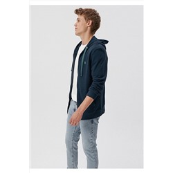 MaviLogolu Fermuarlı Lacivert Sweatshirt 065582-26828
