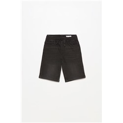 Denim jogger Bermuda shorts