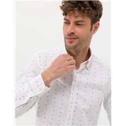 Kırmızı Slim Fit Uzun Kollu Gömlek
