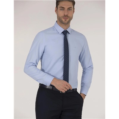 Koyu Mavi Slim Fit Oxford Gömlek