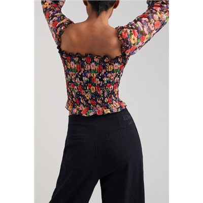 Camiseta tul floral