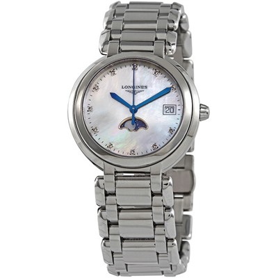 PrimaLuna Moonphase Mother of Pearl Diamond Dial Ladies Watch Item No. L8.116.4.87.6