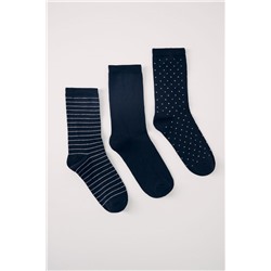 Pack 3 calcetines altos negros
