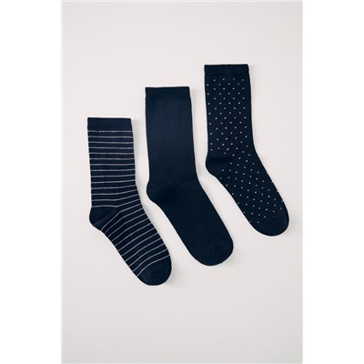 Pack 3 calcetines altos negros