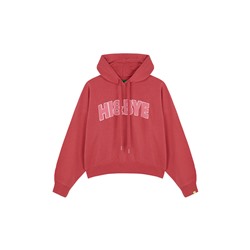 Sudadera capucha felpa algodón rosa