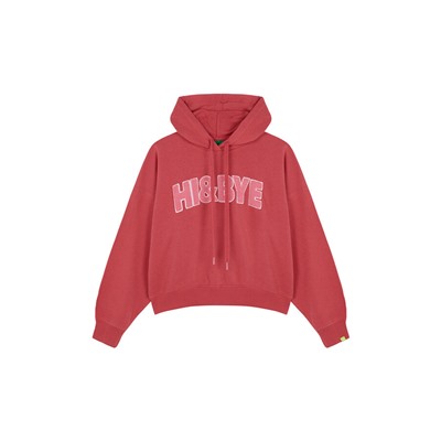 Sudadera capucha felpa algodón rosa