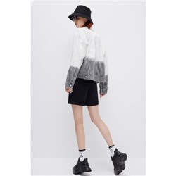 Chaqueta vaquera dip-dye Crudo y gris