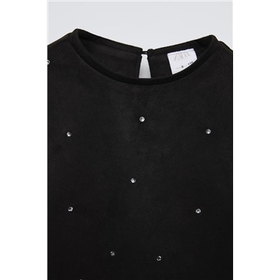 FAUX SUEDE DRESS