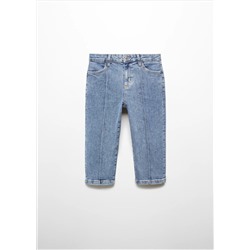 Jeans capri costuras decorativas